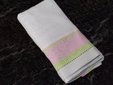 Cleopatra Set of 6 Linen Napkins - Chartreuse, Rose, and Pale Lavender